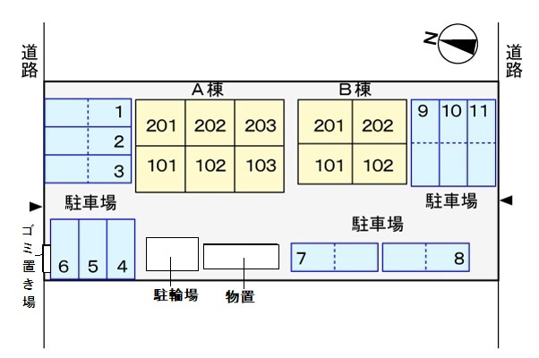 ファミール　ハウスⅤ　Ａの区画図