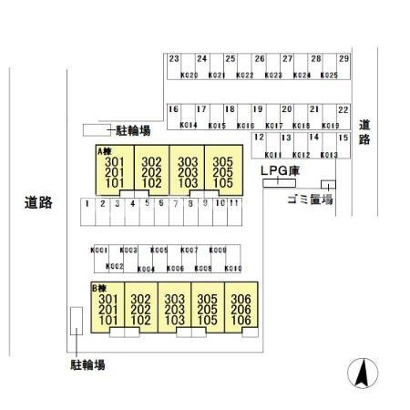 カーサヴィオレッタ　Aの区画図