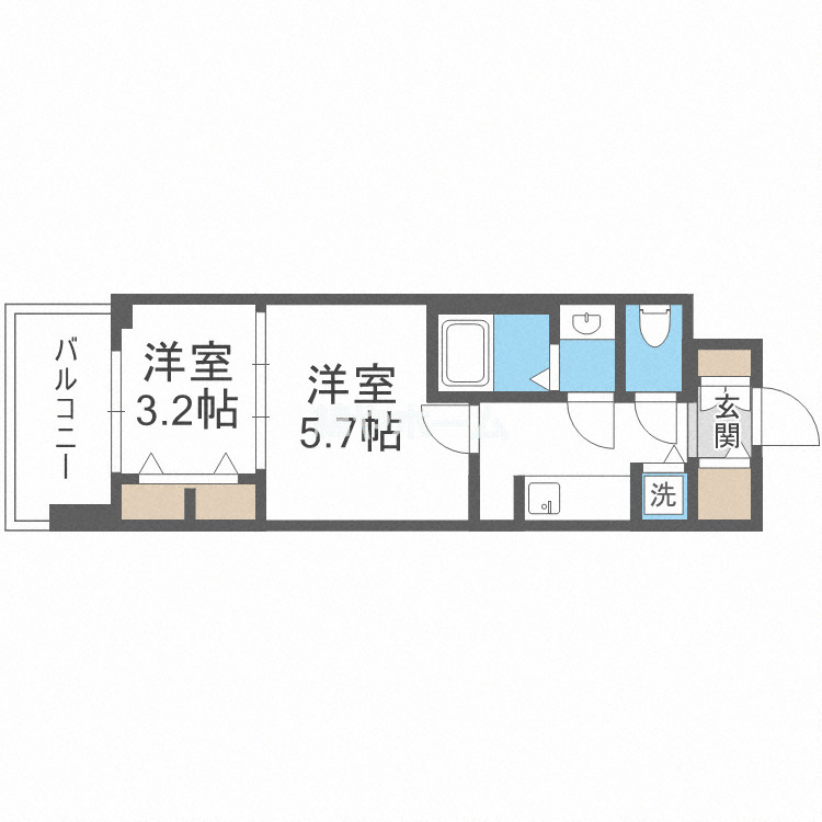 S-RESIDENCE日本橋Qualierの間取り
