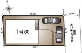 ◆価格改定◆完成済み◆上飯田町 新築戸建 3880万円の区画図