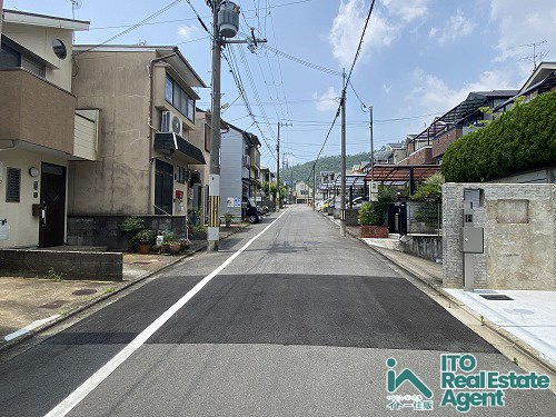 鷹峯藤林町 新築戸建 1号地の前面道路含む現地写真