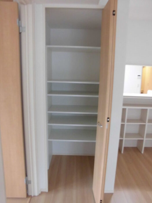 プラムスクエアのキッチン|105 キッチン脇物入