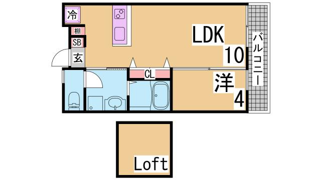 神戸市須磨区須磨浦通６丁目のアパートの間取り