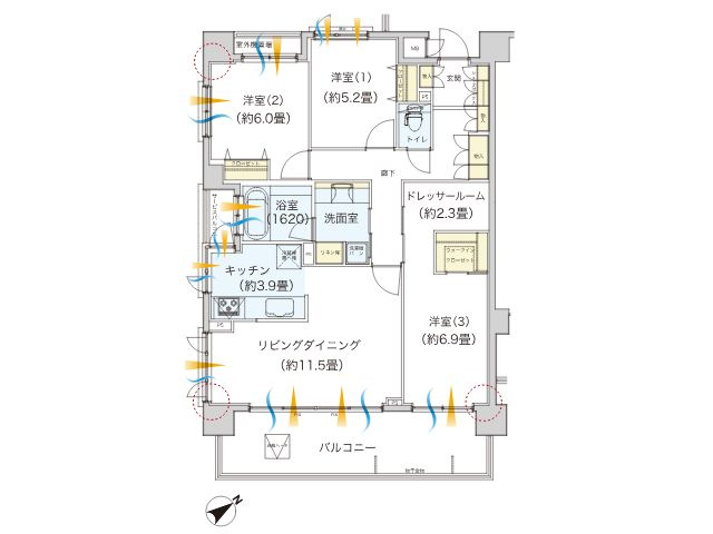 アンビシャス南柏のキッチン|キッチンからの眺めも良いので、料理も楽しくできます！