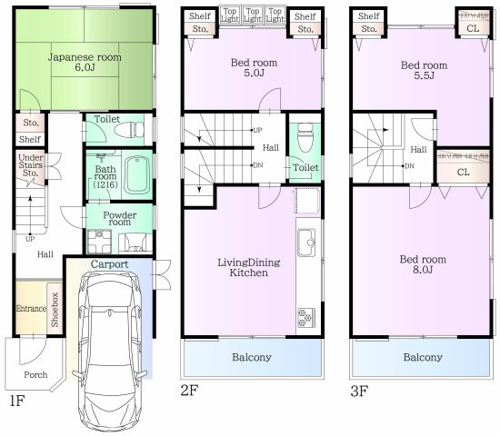 日ノ出2丁目 中古戸建ての間取り