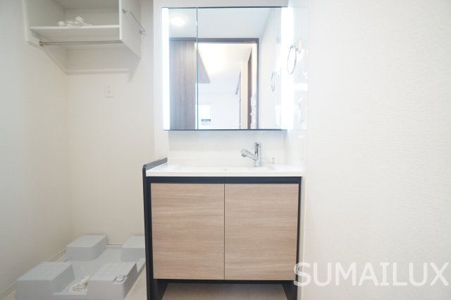 熊本市南区御幸笛田１丁目のアパートの独立洗面台