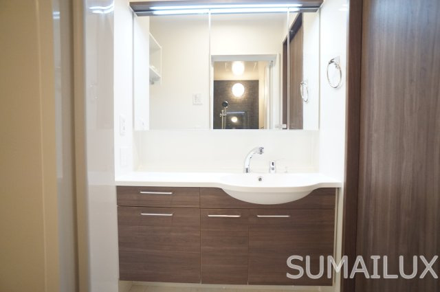 熊本市南区御幸笛田１丁目のアパートの独立洗面台