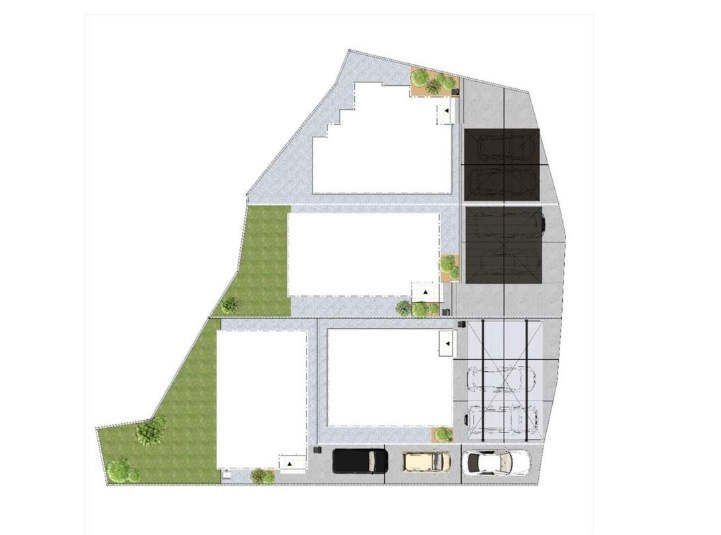 敷地面積４５坪　ウリチ　川越市南大塚一丁目 の外観パース|区画図イメージパース