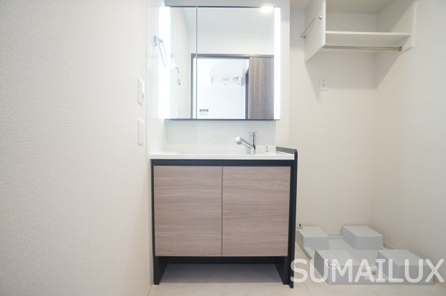 熊本市南区御幸笛田１丁目のアパートの独立洗面台