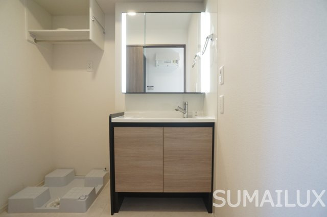 熊本市南区御幸笛田１丁目のアパートの独立洗面台