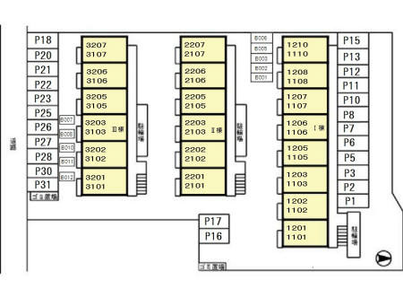 サンクレア Ⅱの区画図