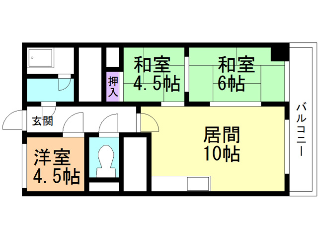 サンハイツかどやの間取り