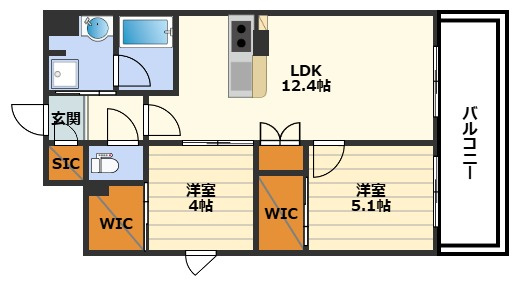 セントリヴィエ大阪梅田の間取り