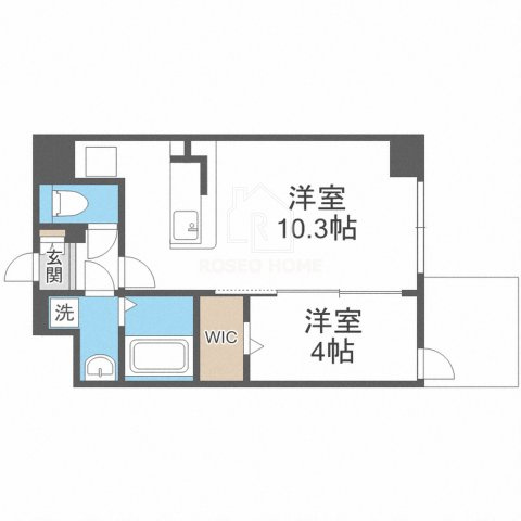 ラドゥセール谷町の間取り