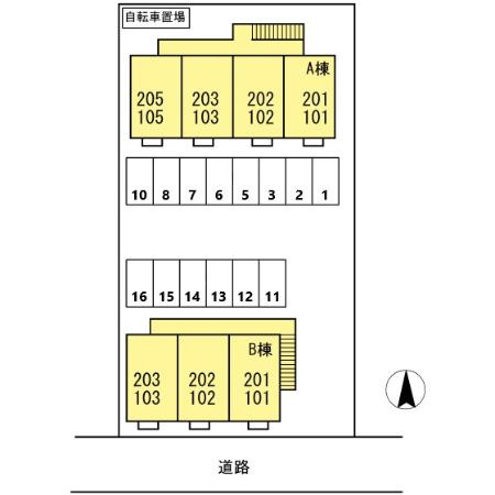 メゾン ラ・ヴェリテ Bの区画図