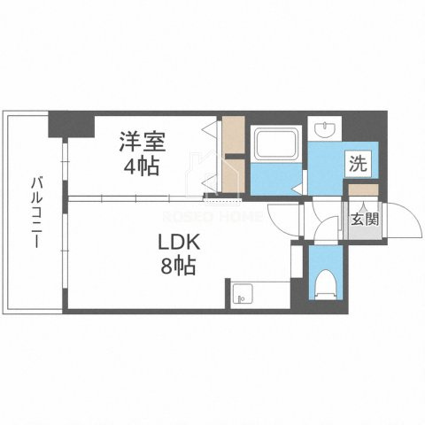ラドゥセール谷町の間取り