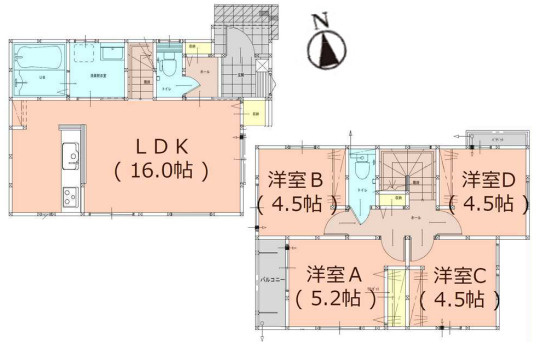 【間取り】 | 福岡市城南区梅林3丁目2期　2号棟（全2棟）【仲介手数料無料・0円】 | 平日、土日祝日もお好きな日時にご見学可能です。お気軽にお問合せ下さい。