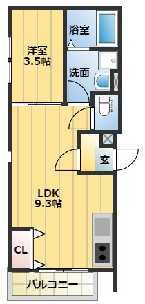 CLOVER津福の間取り