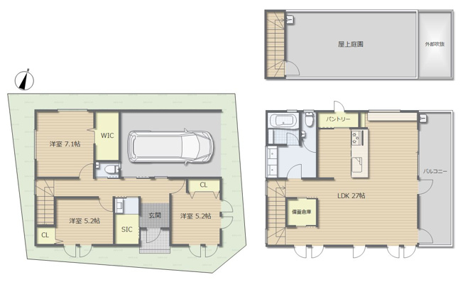 【外観】 | ～インフィーア Vol. 66　練馬区春日町４丁目　ブランド新築戸建て～ | 【建築中】南東角地で陽当たりも通風も良好の開放的な立地