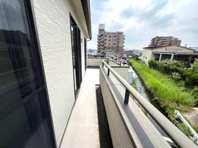 【展望】 | あま市中萱津　売戸建 | 広々とした南面のバルコニーは洗濯物をたくさん干せて良く乾きます！