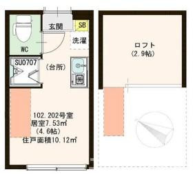 豊島区北大塚３丁目のアパートの間取り|
