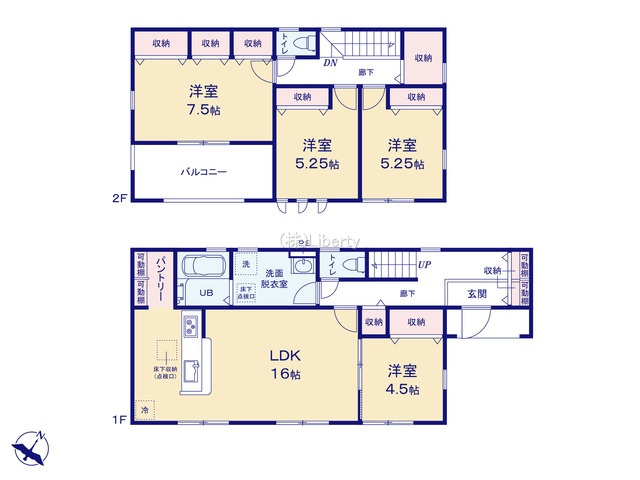 水戸市内原町第11　新築戸建の間取り