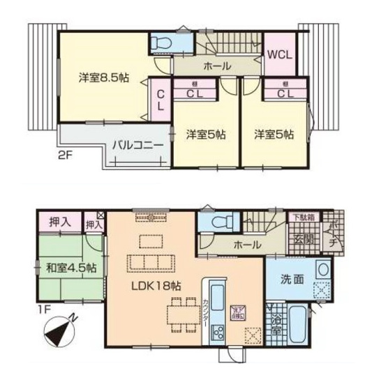 【間取り】 | 糟屋郡第1宇美町神武原1丁目　3号棟（全3棟）【仲介手数料無料・0円】 | 平日、土日祝日もお好きな日時にご見学可能です。お気軽にお問合せ下さい。