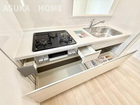 旭区金が谷新築戸建のキッチン|きれいなキッチンです