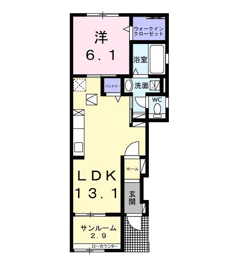 エクセレント　ヴィラ　Ⅰの間取り