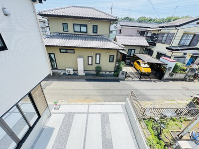 【展望】 | 柏市新逆井１丁目新築戸建【土南部小学校：5分】 | バルコニーより道路側眺望