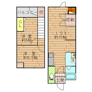 御幣島橋本貸家の間取り