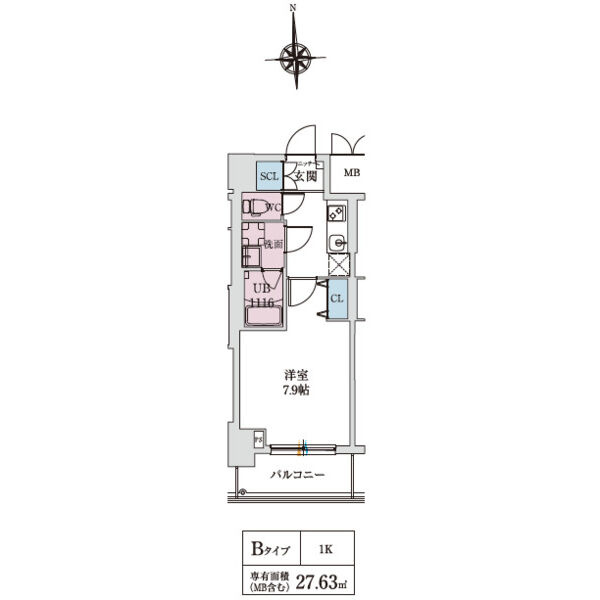 スプランディッド上本町WESTの間取り