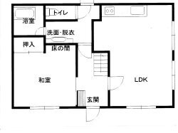 【間取り】 | 東黒石野一丁目売家 | 1F平面図