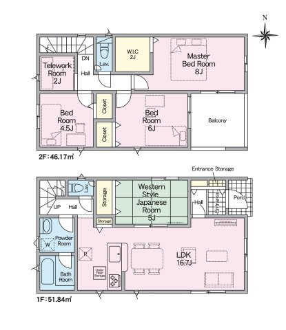 上益城郡益城町馬水第2-3棟(3号棟)の区画図|配置図（3号棟）