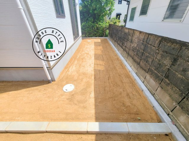 宮崎市祇園第2-3棟（3号棟）の庭|お庭で自由な時間を過ごせます。