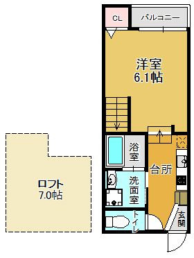 シャレオ井尻Ⅲの間取り