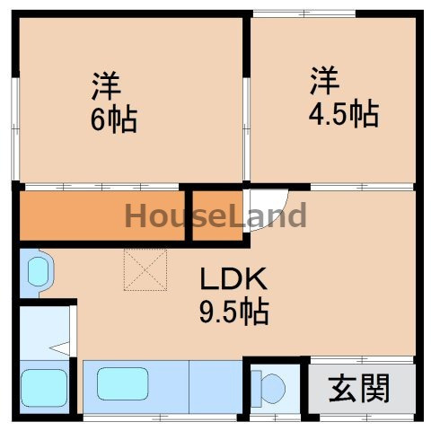 杭ノ瀬アパート4の間取り|別部屋参考写真