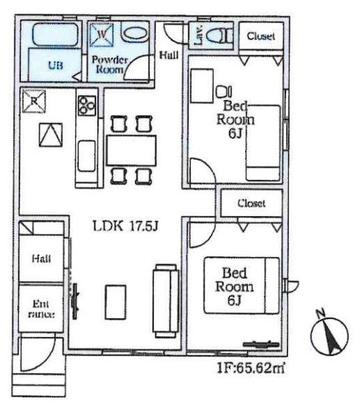 西尾西幡豆町24-1期　全6棟・3号棟の間取り|間取り図です