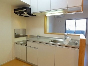 【キッチン】 | ハマナスⅠ | コンパクトなキッチンで掃除もラクラク