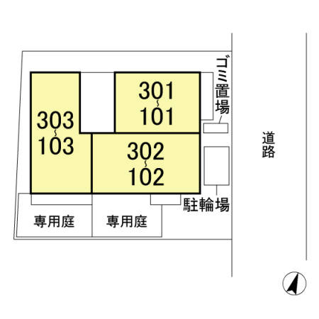 フェリーチェＣの区画図
