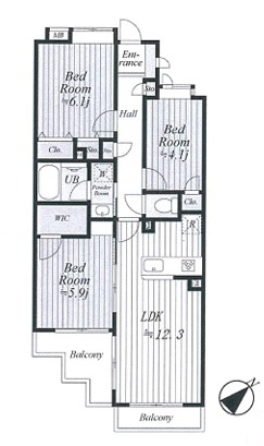 【間取り】 | 朝日クレス・パリオ仲池上