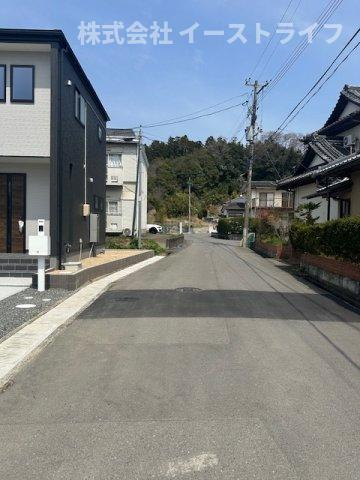 【新築戸建】　いわき市仁井田町寺前第1　最終1棟！の前面道路含む現地写真|南東側6.0ｍ前面道路