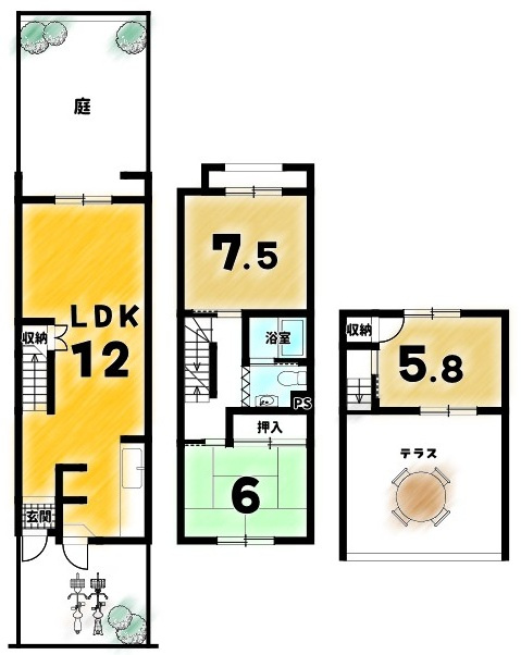 桃山町大島の間取り