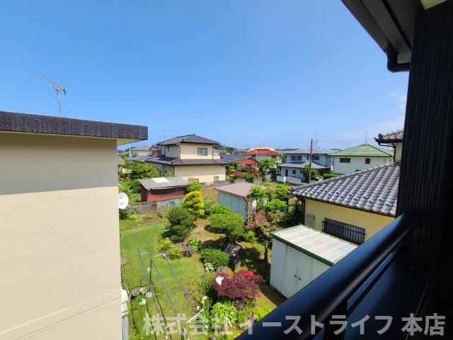 【新築戸建】　いわき市平下荒川第3　限定1棟！価格調整！　長期優良住宅の展望|インナーバルコニーからの眺望です