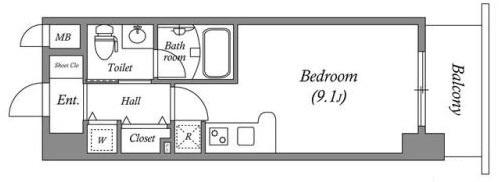 大阪市中央区安堂寺町２丁目の賃貸マンションの間取り