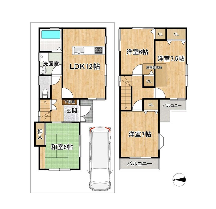 村野東町　中古一戸建ての間取り|間取り図はいかがですか？ご希望を叶える間取りですか？リビングの広さは？水回りの位置は？カウンターキッチン？など色々な情報が集約されています。弊社ではリフォームなどのご相談も承っております。