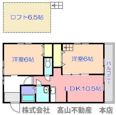 宗像市緑町のアパートの間取り