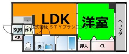 仲介手数料０円！アンシャンテ車道の間取り