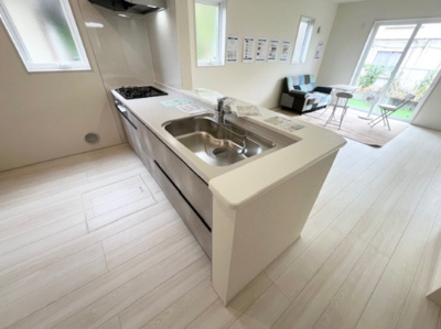 【キッチン】 | 盛岡市黒川 | 対面式キッチンは家族とコミュニケーションを取りながら料理ができます。