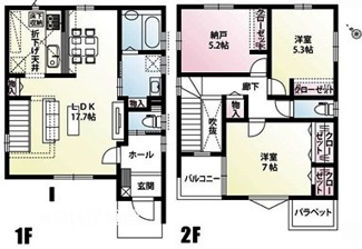 【間取り】 | 川越市稲荷町　新築分譲　「上福岡駅」徒歩17分　敷地28坪　【高階南小学区】
